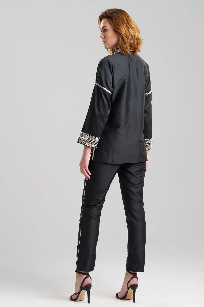 Couture Silk Dupioni Embroidered Mandarin Jacket sold by Natori product image thumbnail 2