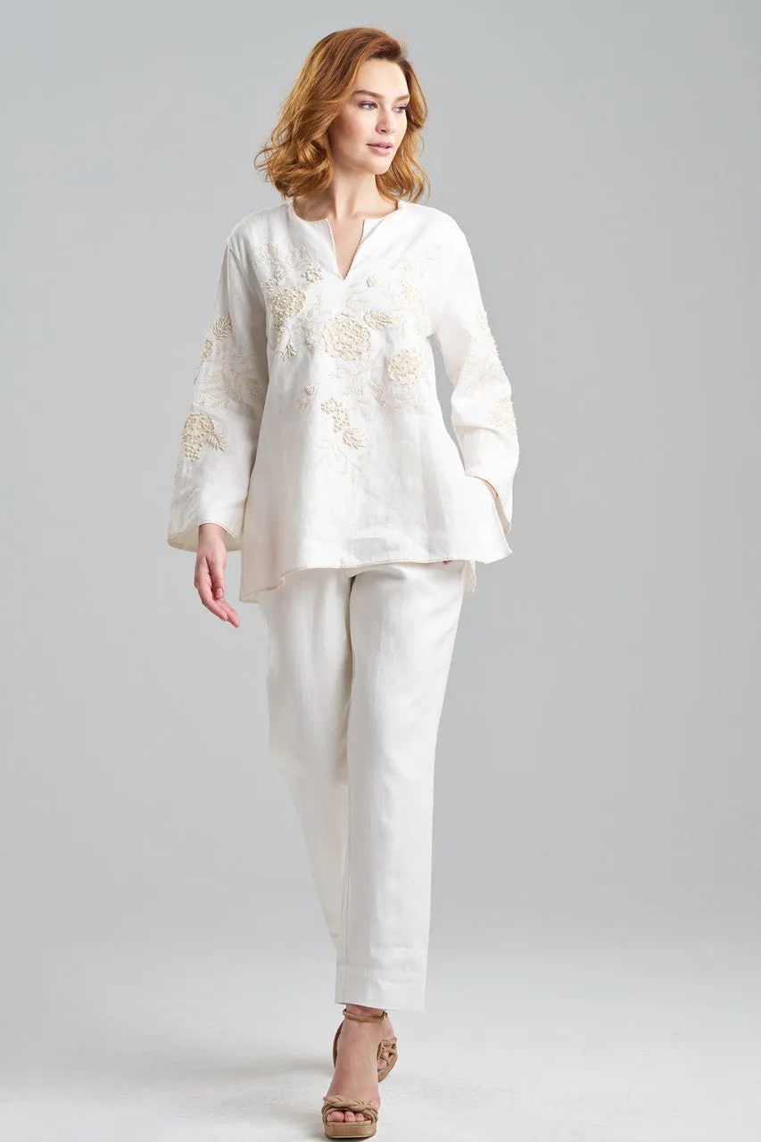 Couture Luxe Linen Embroidered Tunic sold by Natori