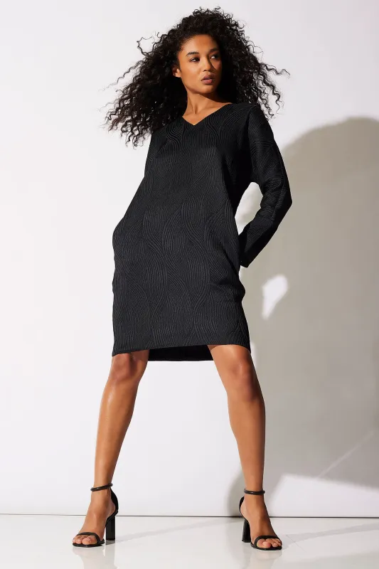 Scroll Jacquard Wedge Dress sold by Natori