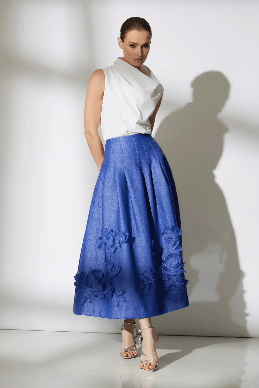 Embellished Raffia Maxi Skirt sold by Natori