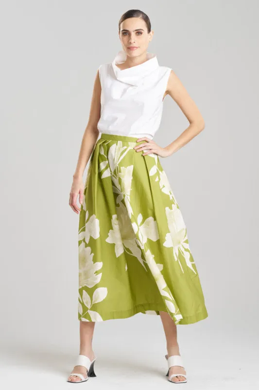 Andora Printed Cotton Poplin Maxi Skirt sold by Natori