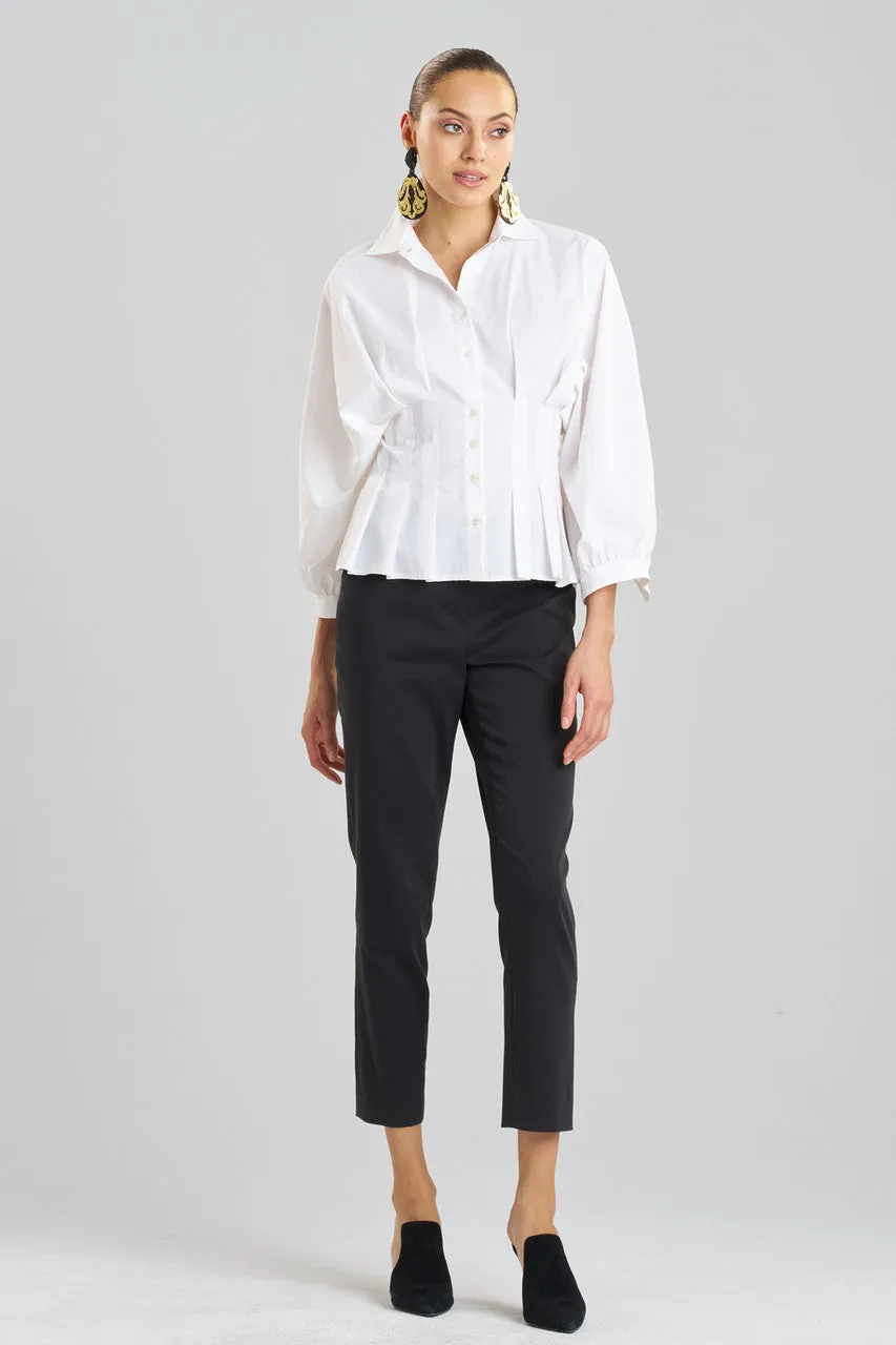 Techno Poplin Pleated Shirt sold by Natori