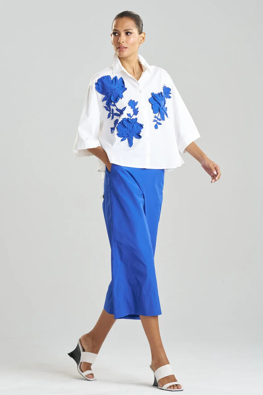 Cotton Poplin Embroidered Trapeze Shirt sold by Natori product image thumbnail 2