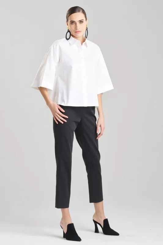Cotton Poplin Trapeze Shirt sold by Natori