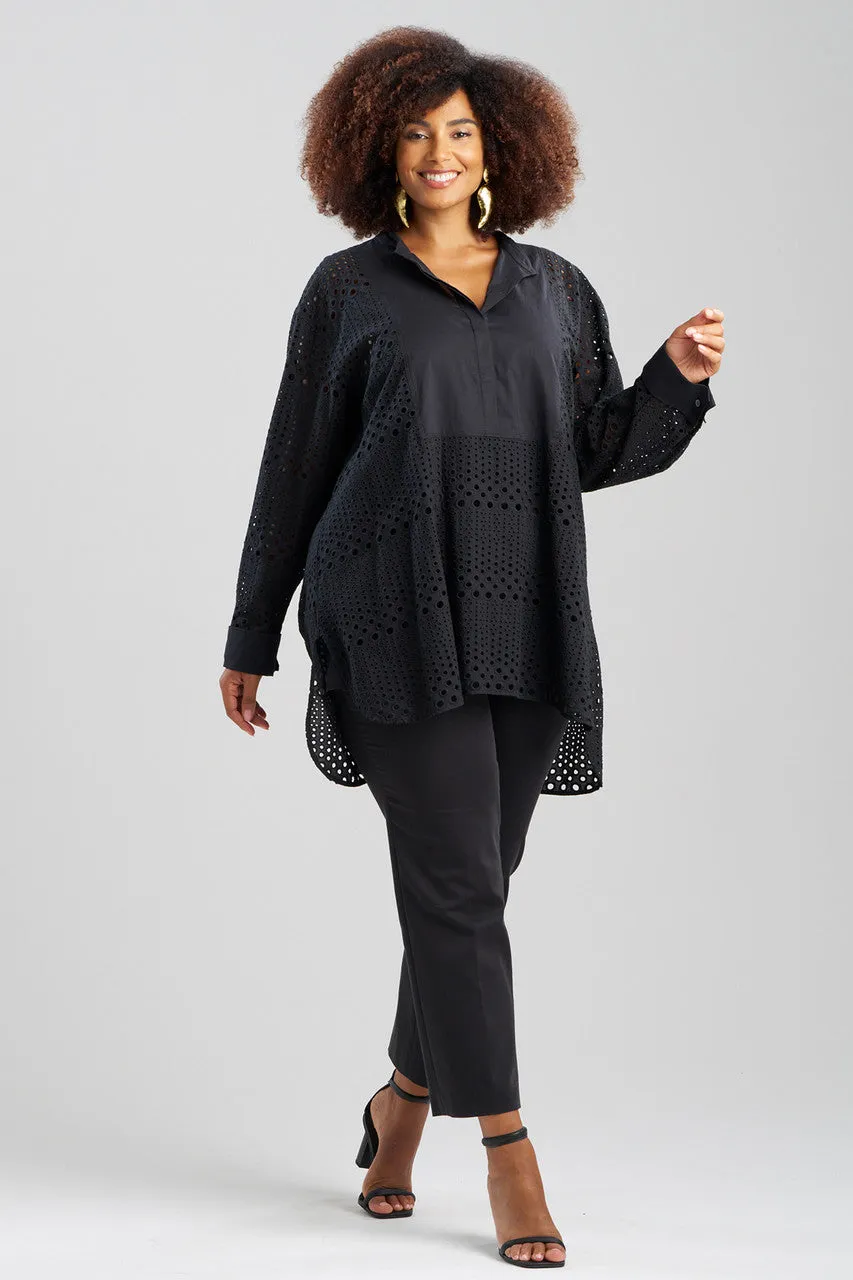 Round Eyelet Oversized Tuxedo Shirt sold by Natori product image thumbnail 4