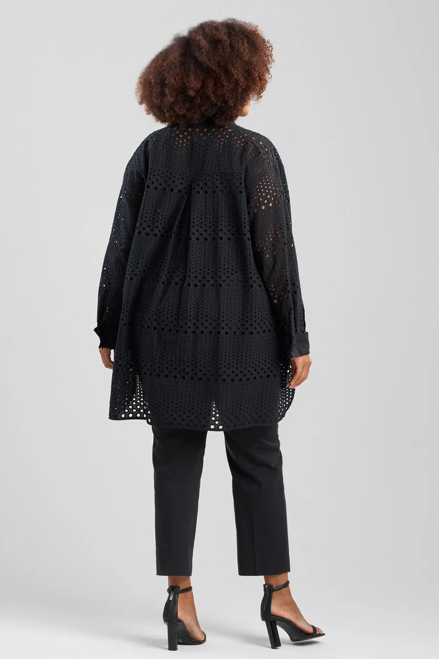 Round Eyelet Oversized Tuxedo Shirt sold by Natori product image thumbnail 5