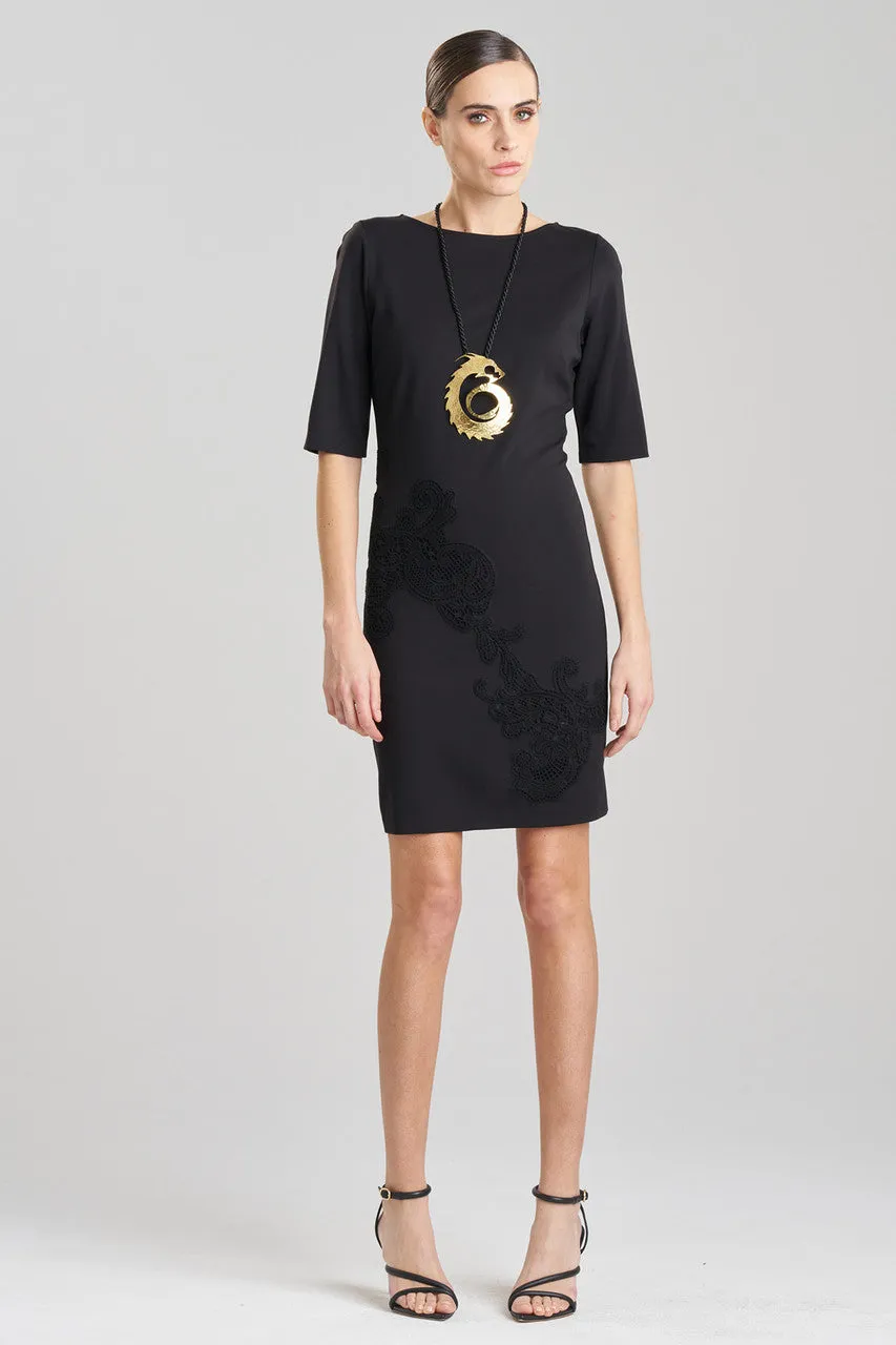 Light Weight Ponte Embroidered Sheath Dress sold by Natori