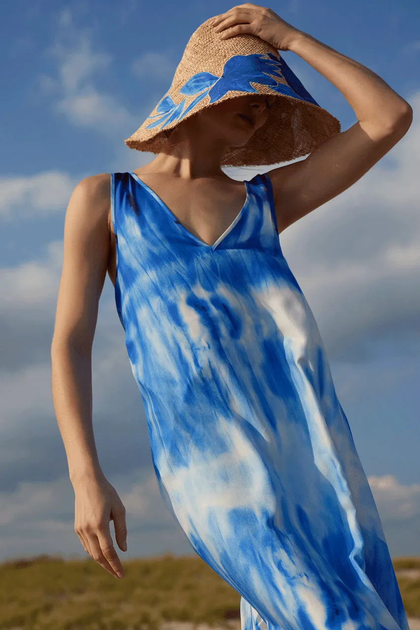 Santorini Printed Cotton Silk Trapeze Tank Dress sold by Natori