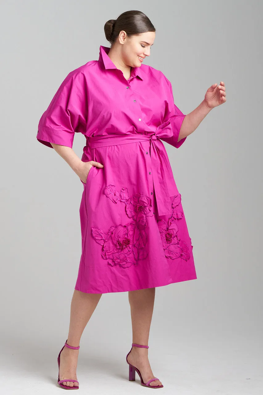Tech Cotton Taffeta Embroidered Belted Dress sold by Natori product image thumbnail 4