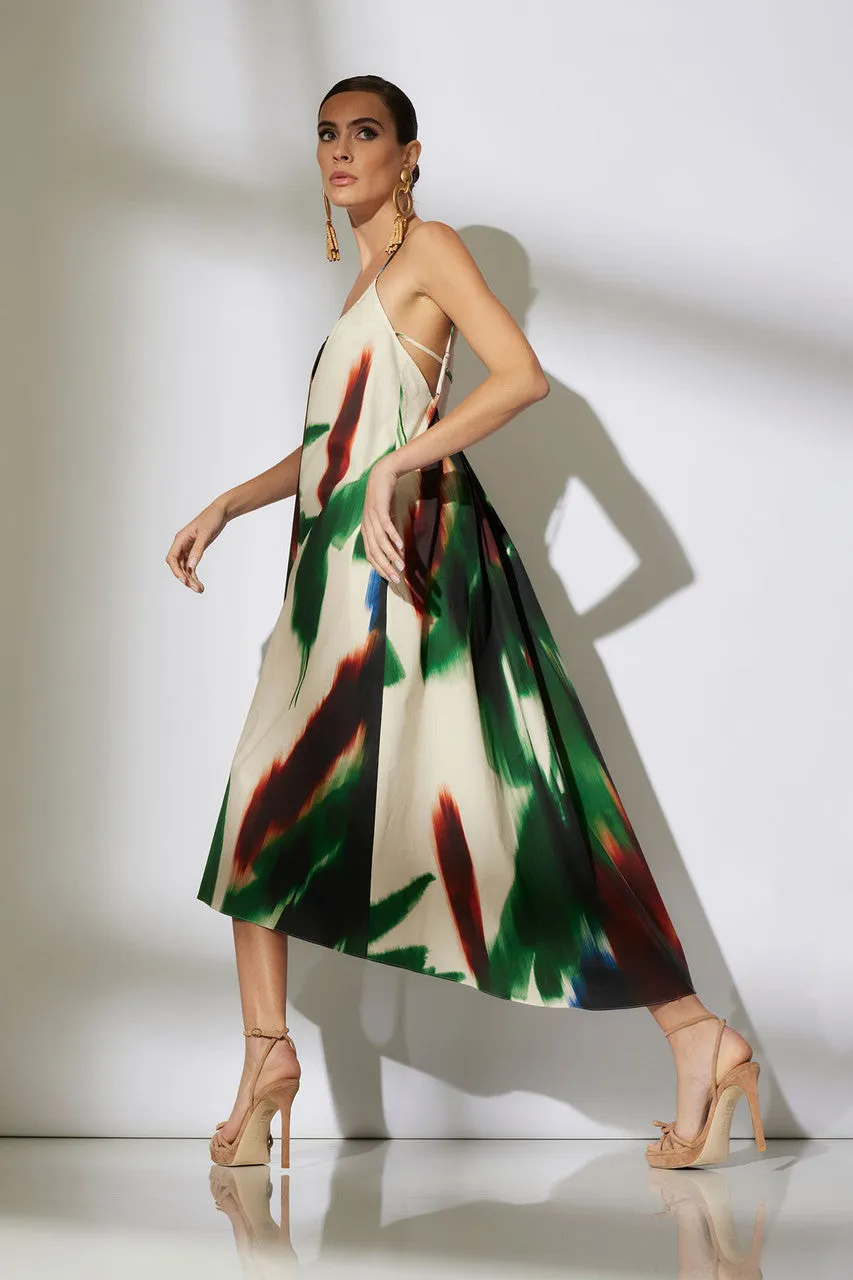 Amalfi Printed Cotton Poplin Open Back Dress sold by Natori product image thumbnail 5