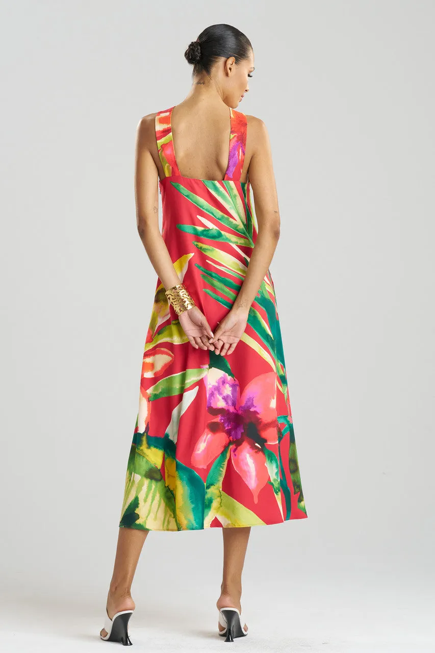 Mallorca Printed Cotton Silk Halter Dress sold by Natori product image thumbnail 3