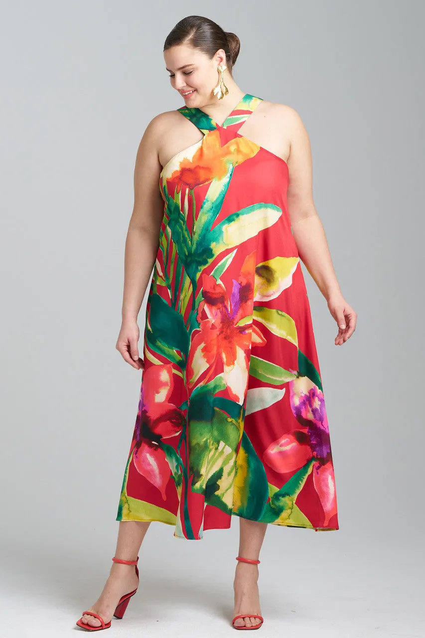 Mallorca Printed Cotton Silk Halter Dress sold by Natori product image thumbnail 4