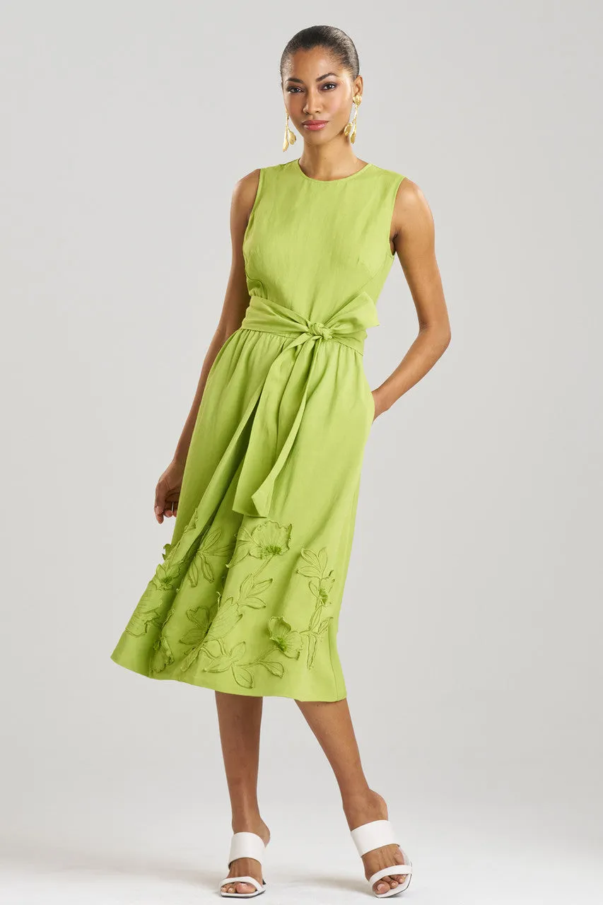 Linen Embroidered Fit & Flare Dress sold by Natori