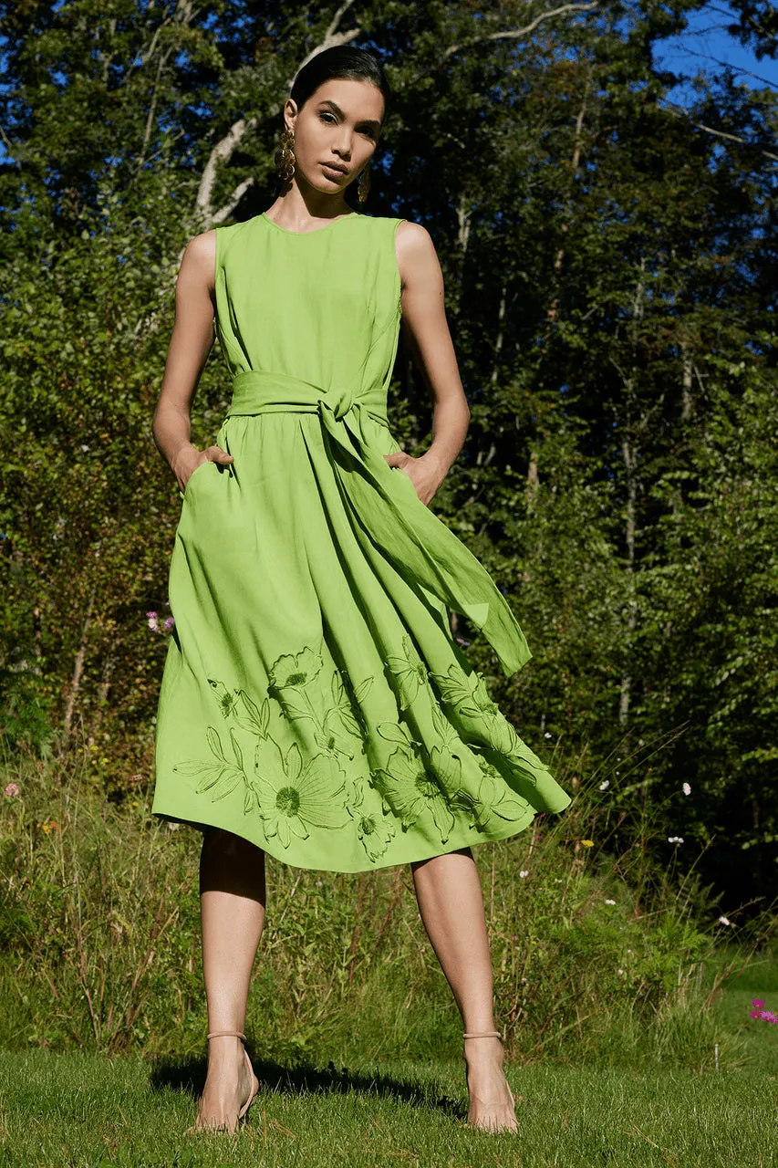 Linen Embroidered Fit & Flare Dress sold by Natori product image thumbnail 4