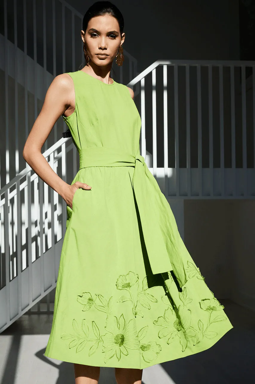 Linen Embroidered Fit & Flare Dress sold by Natori product image thumbnail 3