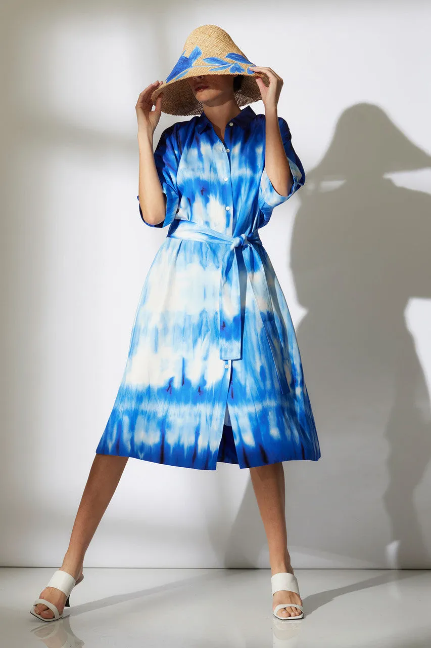 Santorini Printed Cotton Silk Belted Shirtdress sold by Natori product image thumbnail 4