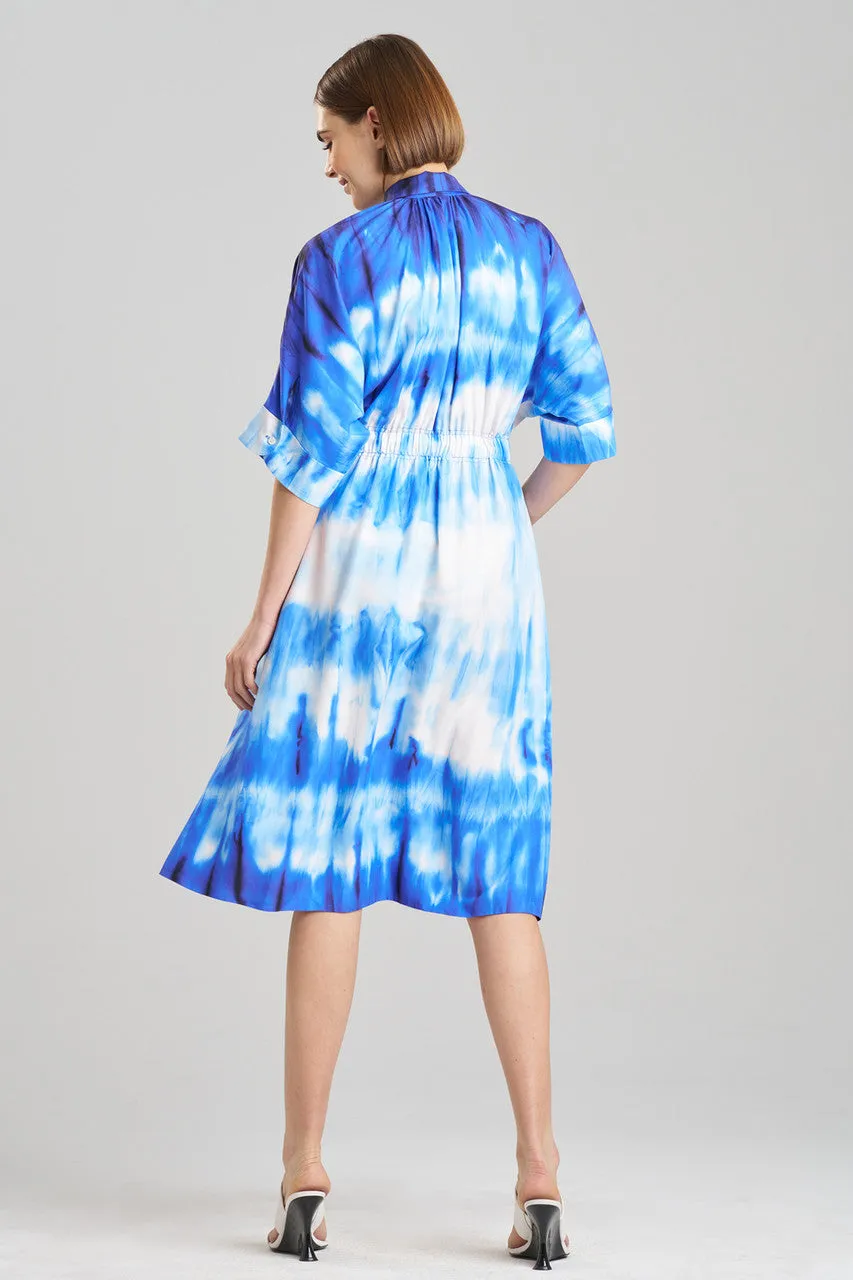Santorini Printed Cotton Silk Belted Shirtdress sold by Natori product image thumbnail 3
