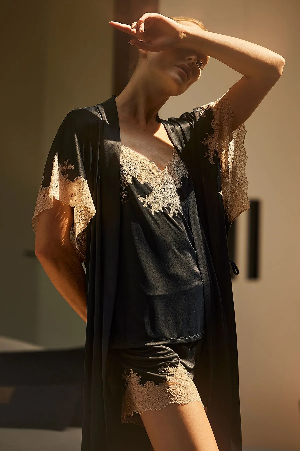 Enchant Lace Applique Wrap sold by Natori