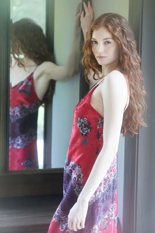 Imperial Dragon Jacquard Slip Dress sold by Natori