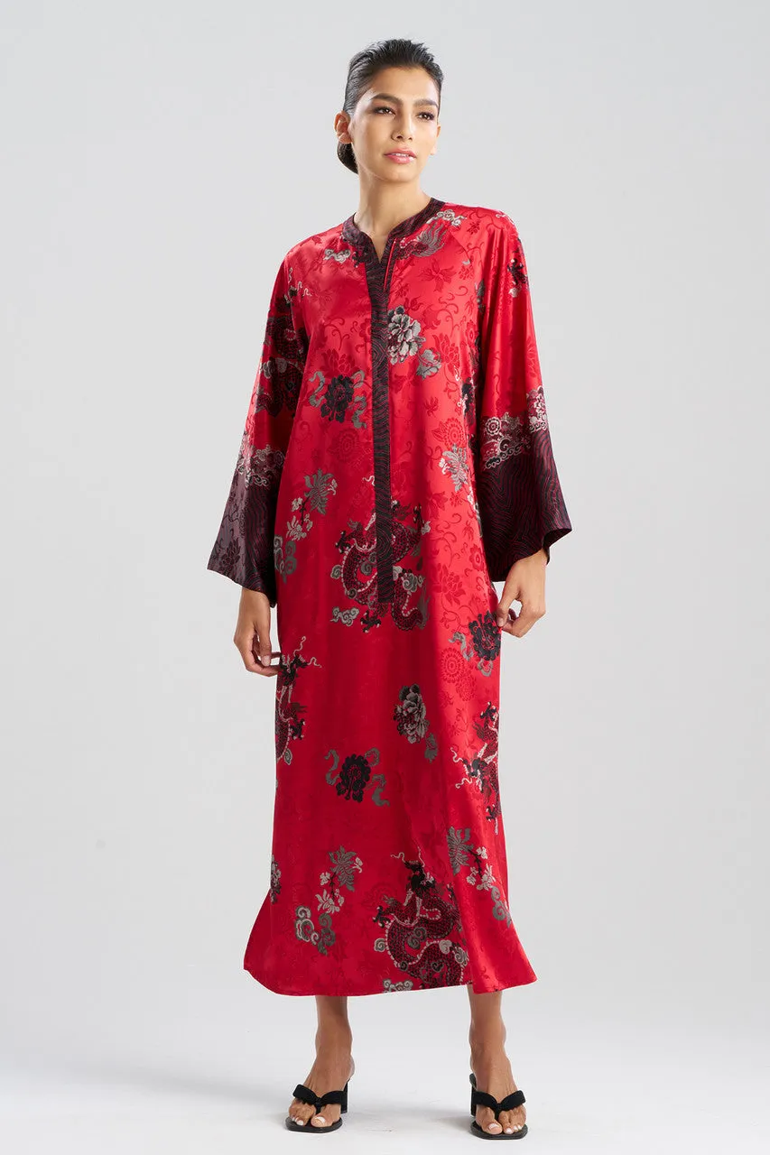 Imperial Dragon Jacquard Zip Caftan sold by Natori