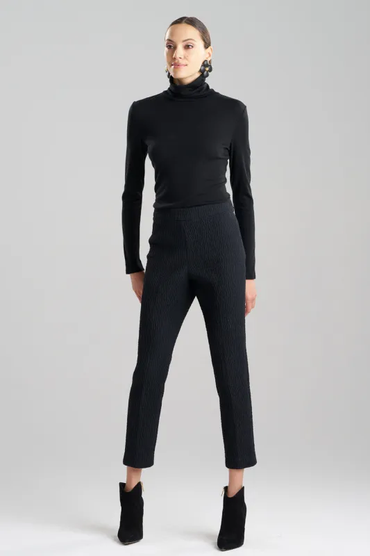 Textured Cotton Jacquard Ankle Pants sold by Natori