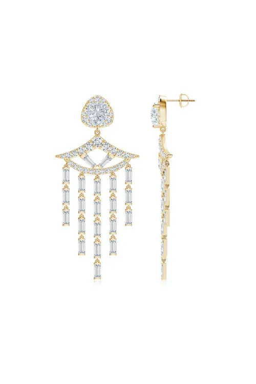 Orient Express Lab-Grown 14K Gold & Diamond Statement Earrings sold by Natori product image thumbnail 2