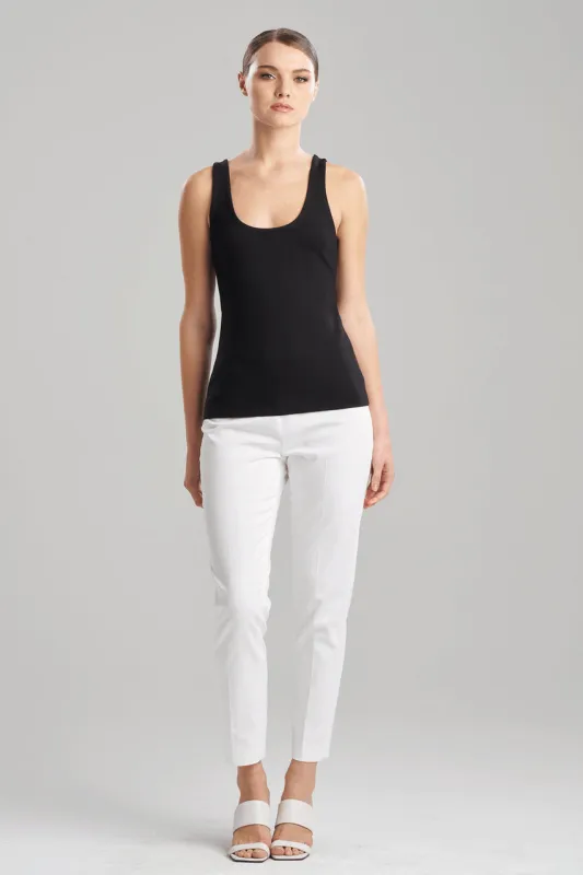 Light Weight Ponte Scoop Tank sold by Natori