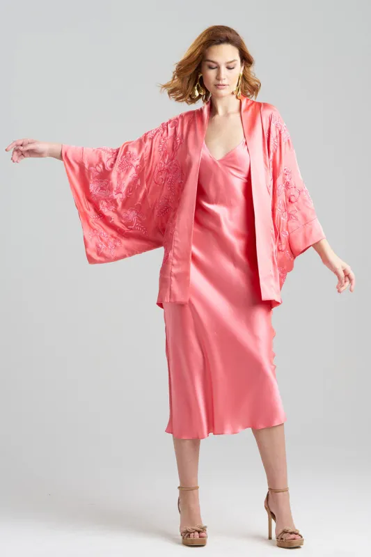 Couture Malaga Embroidered Silk Wrap made by Natori
