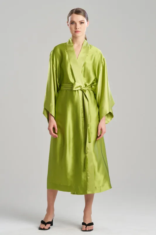 Ink Dragon Silk Robe sold by Natori