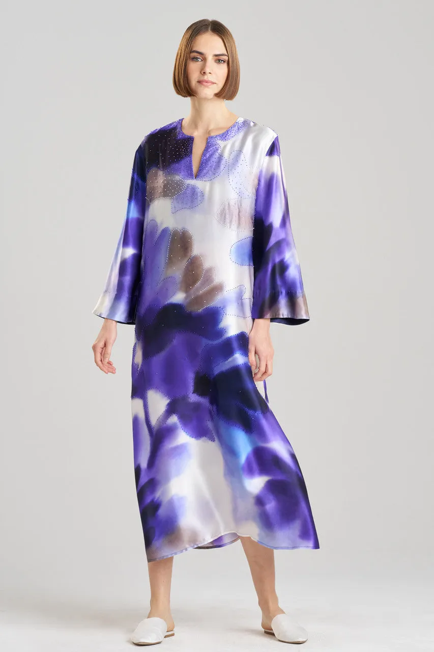 Malaga Embellished Silk Caftan sold by Natori
