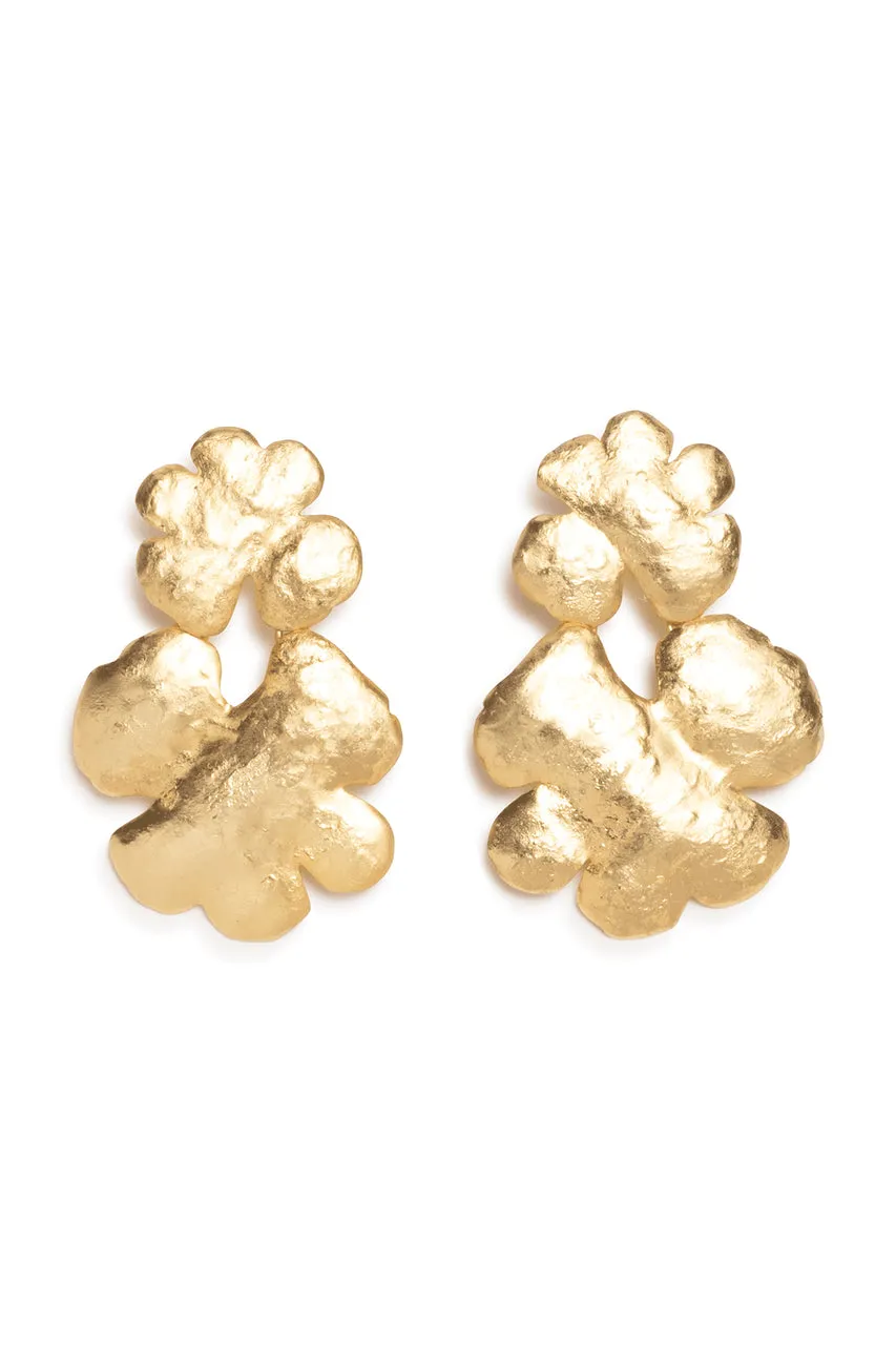 Gold Plated Floral Earrings sold by Natori
