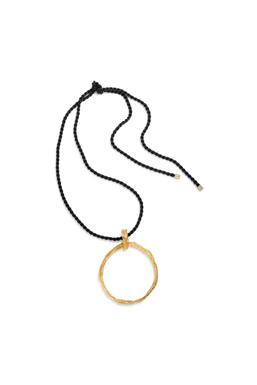 Gold Brass Wire Pendant Necklace sold by Natori