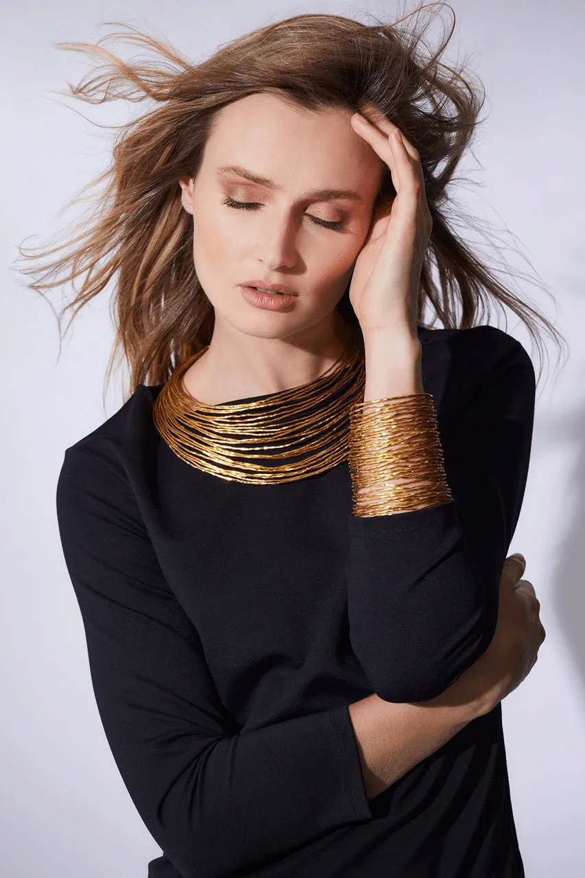 Gold Brass Wire Necklace sold by Natori product image thumbnail 3