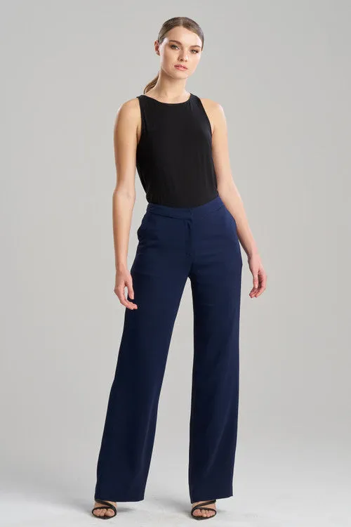 Stretch Crepe Straight Leg Pants sold by Natori