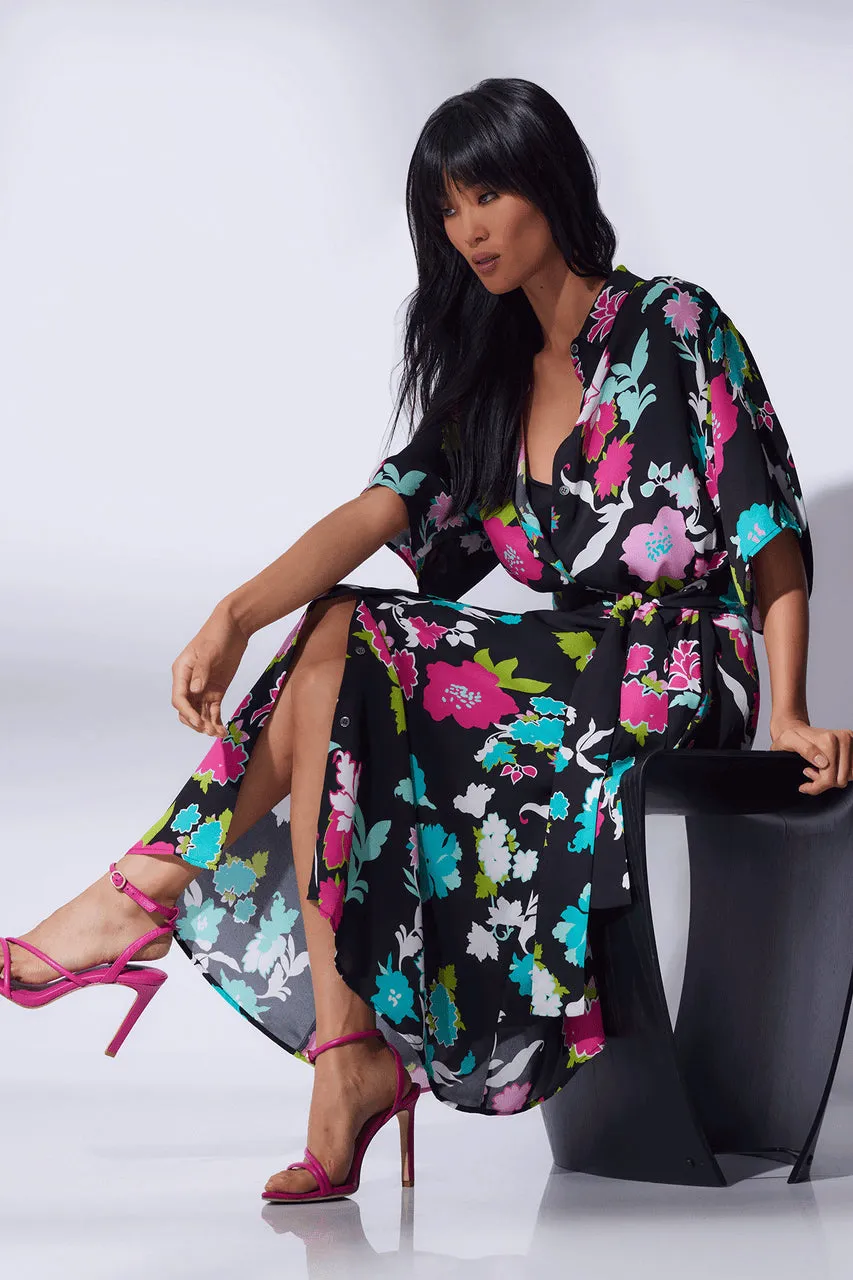 Tangier Printed Silk Georgette Shirtdress sold by Natori