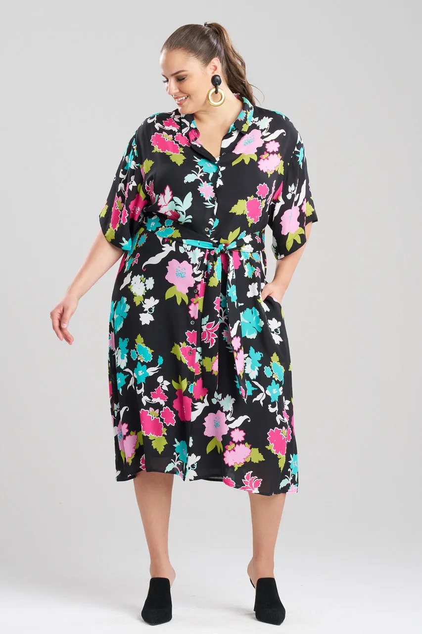 Tangier Printed Silk Georgette Shirtdress sold by Natori product image thumbnail 4