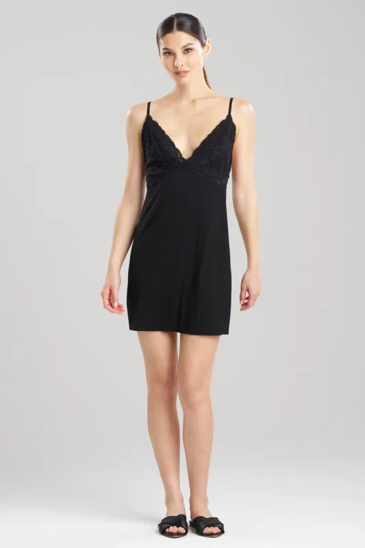 Feathers Essentials Lenzing™ Ecovero™ Viscose Lace Chemise sold by Natori