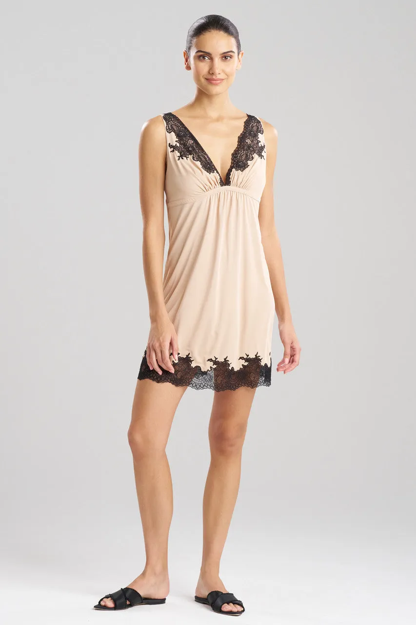 Enchant V-Neck Lace Applique Chemise sold by Natori