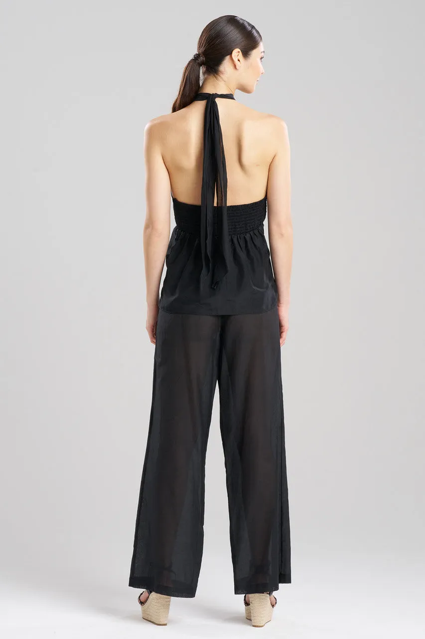 Cotton Silk Voile Applique Sheer Halter Top sold by Natori product image thumbnail 2