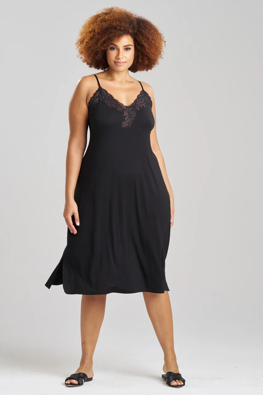 Feathers Essentials Lenzing™ Ecovero™ Viscose Lace Slip Dress sold by Natori product image thumbnail 3