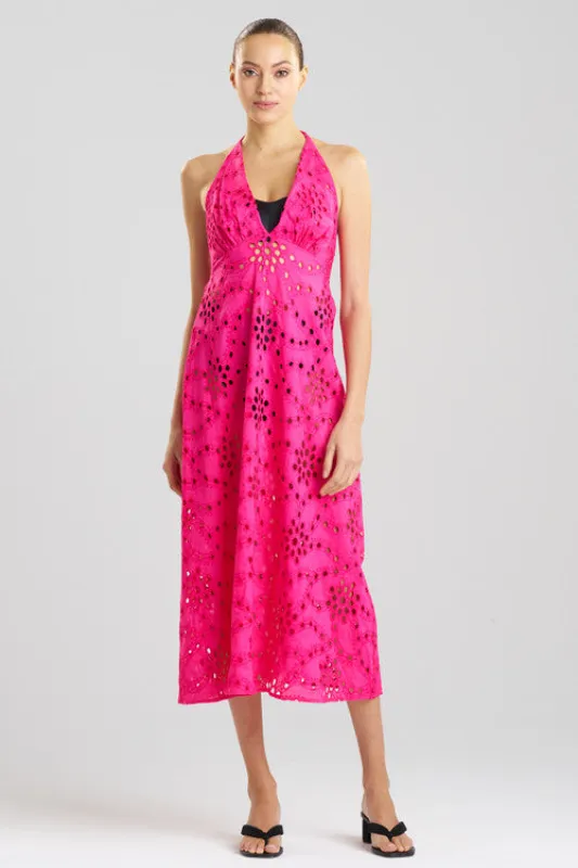 Cotton Eyelet Halter Dress sold by Natori