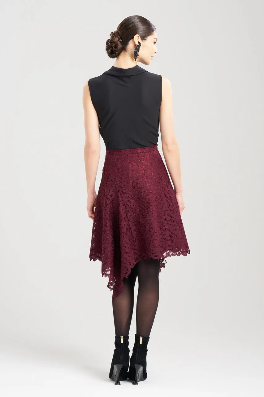 Scroll Lace Asymmetric Skirt sold by Natori product image thumbnail 2
