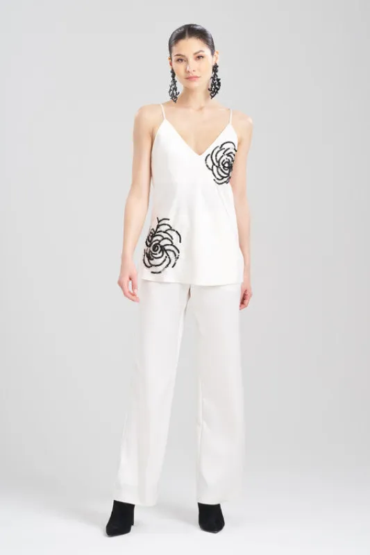 Luxe Charmeuse Embroidered V-Neck Cami sold by Natori