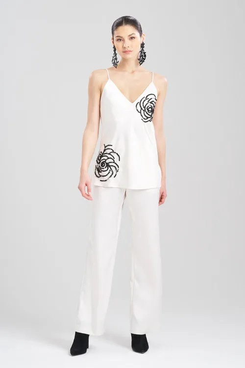 Luxe Charmeuse Embroidered V-Neck Cami sold by Natori