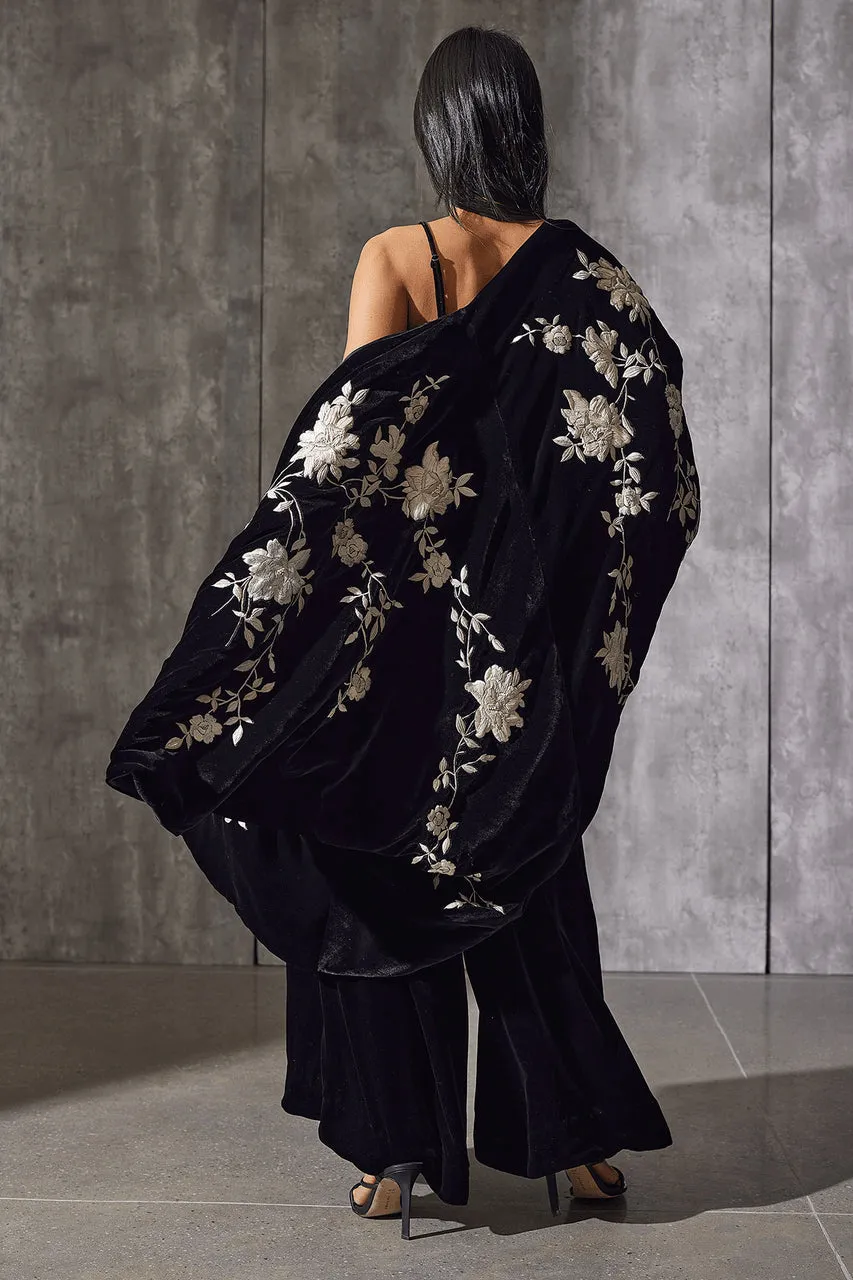 Couture Velvet Silk Embroidered Coat sold by Natori product image thumbnail 4