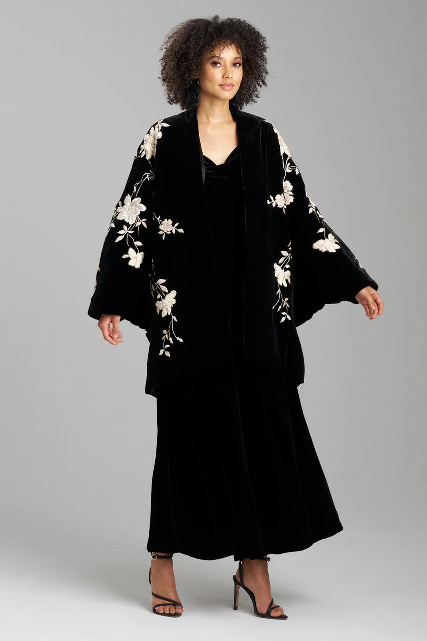 Couture Velvet Silk Embroidered Coat sold by Natori