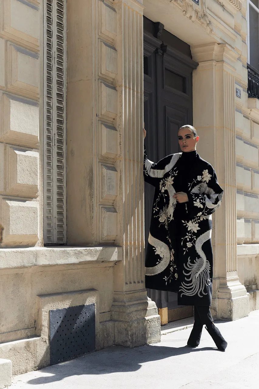 Couture Felt Embroidered Dragon Coat sold by Natori product image thumbnail 4