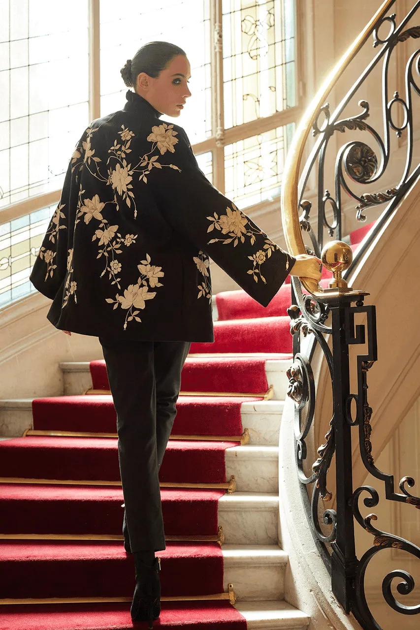 Couture Felt Embroidered Coat sold by Natori product image thumbnail 3