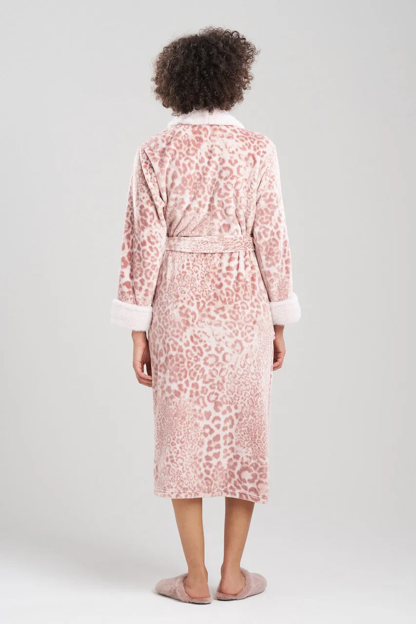 Cashmere Leopard Faux Fur Collar Robe sold by Natori product image thumbnail 2