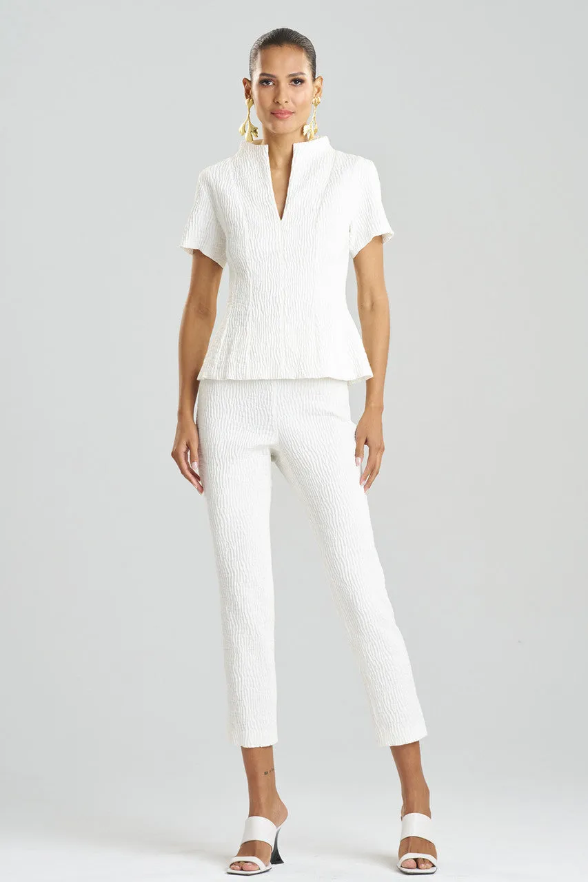 Textured Cotton Jacquard Pleated Top sold by Natori product image thumbnail 2